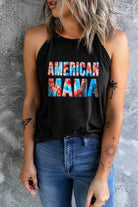 American Mama Graphic Tank - Celebrate the Majesty of Motherhood with this Mesmerizing Masterpiece - Embrace Comfort and Style in One Luxurious Blend - Guy Christopher