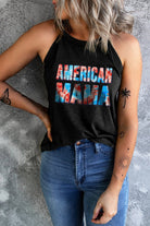 American Mama Graphic Tank - Celebrate the Majesty of Motherhood with this Mesmerizing Masterpiece - Embrace Comfort and Style in One Luxurious Blend - Guy Christopher