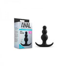 Anal Adventure Platinum Beaded Plug Black - Guy Christopher