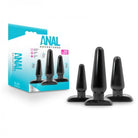 Anal Adventures Basic Plug Kit Black - Guy Christopher