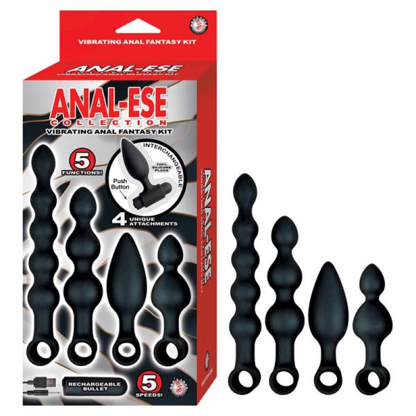 Anal-ese Collection Vibrating Anal Fantasy Kit - Black - Guy Christopher