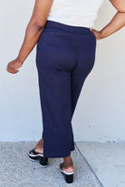 And The Why In The Mix Full Size Pleated Detail Linen Pants in Dark Navy - Guy Christopher 