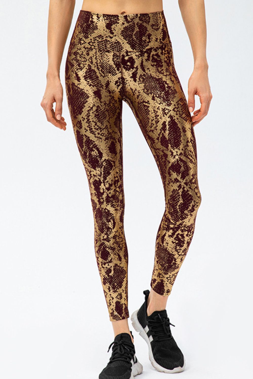 Animal Print Slim Fit Wide Waistband Long Sports Pants - Guy Christopher 