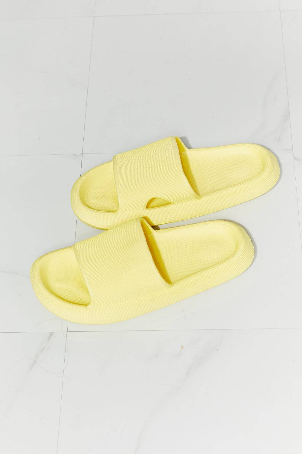 Arms Around Me Open Toe Slide in Yellow - Fall in Love with the Ultimate Romance of Comfort and Style - Indulge Yourself Today - Guy Christopher