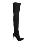 Atelier Stretch Faux Suede Stiletto Long Boots - Guy Christopher