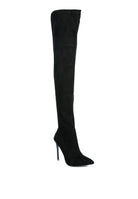 Atelier Stretch Faux Suede Stiletto Long Boots - Guy Christopher