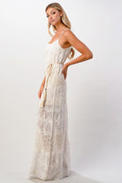 Aztec Embroidered Maxi Dress - Guy Christopher 