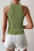 Round Neck Sleeveless Knit Top - Guy Christopher 