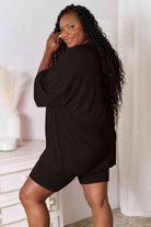 Basic Bae Full Size Soft Rayon Three-Quarter Sleeve Top and Shorts Set - Guy Christopher