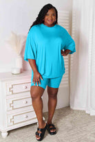 Basic Bae Full Size Soft Rayon Three-Quarter Sleeve Top and Shorts Set - Guy Christopher