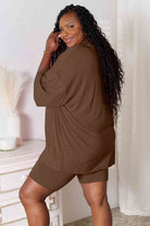 Basic Bae Full Size Soft Rayon Three-Quarter Sleeve Top and Shorts Set - Guy Christopher