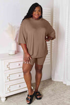 Basic Bae Full Size Soft Rayon Three-Quarter Sleeve Top and Shorts Set - Guy Christopher