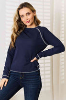 Basic Bae Long Raglan Sleeve Round Neck Top - Guy Christopher