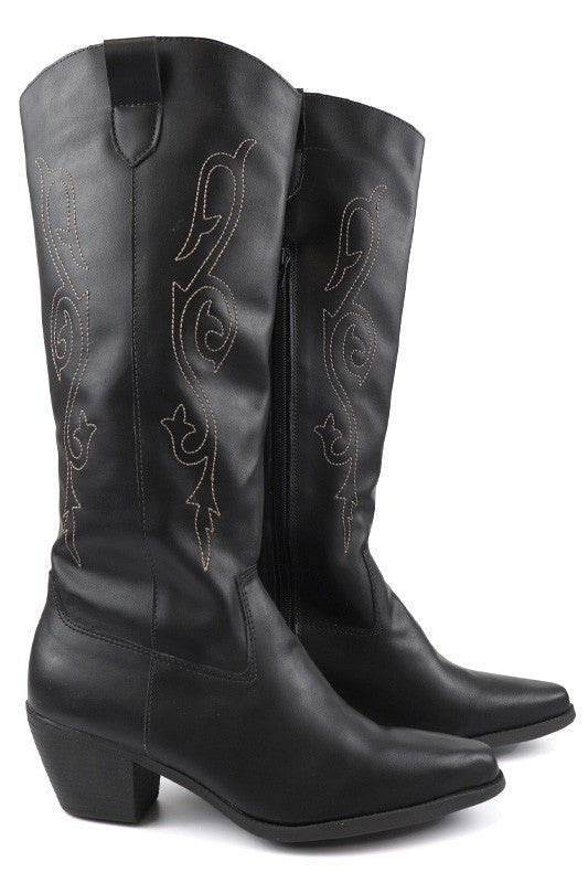 Beautiful Western Style Tall Boots - Guy Christopher