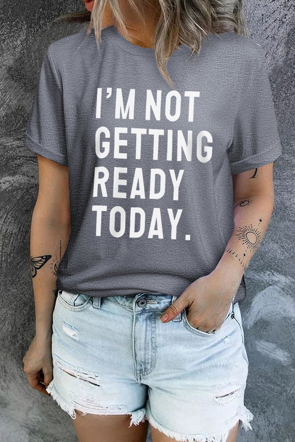 Beauty in Simplicity - Embrace your Inner Rebel with our "I'm Not Getting Ready Today" Graphic Tee. Indulge in Ultimate Comfort and Style with this Timeless Garment that will Remind You of Your Beauty and Power Every Day! - Guy Christopher