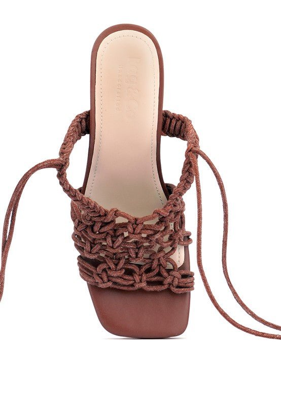BEROE Braided Handcrafted Lace Up Sandal - Guy Christopher