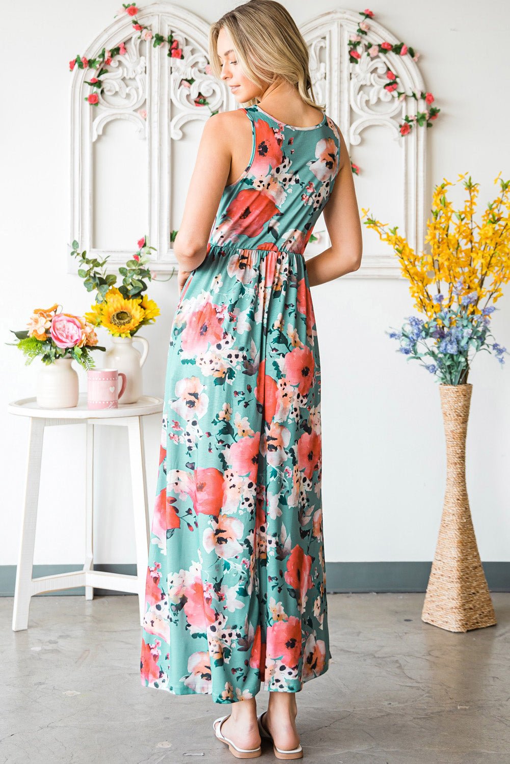 Blossoming Beauty Floral Maxi Dress - Embrace Love's Whimsy and Romance - Soft, Stretchy, and Breathable for All-Day Elegance - Guy Christopher