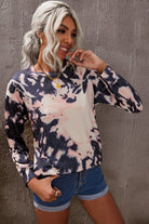 "Bohemian Dreams - Unleash Your Inner Flower Child with our Tie-Dye Round Neck Dropped Shoulder Sweatshirt" - Guy Christopher