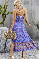 Bohemian Spaghetti Strap Drawstring Slit Dress - Guy Christopher