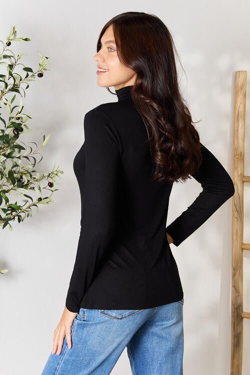 BOMBOM Turtleneck Long Sleeve Blouse - Guy Christopher