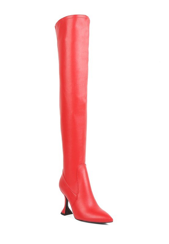 BRANDY OVER THE KNEE HIGH HEELED BOOTS - Guy Christopher