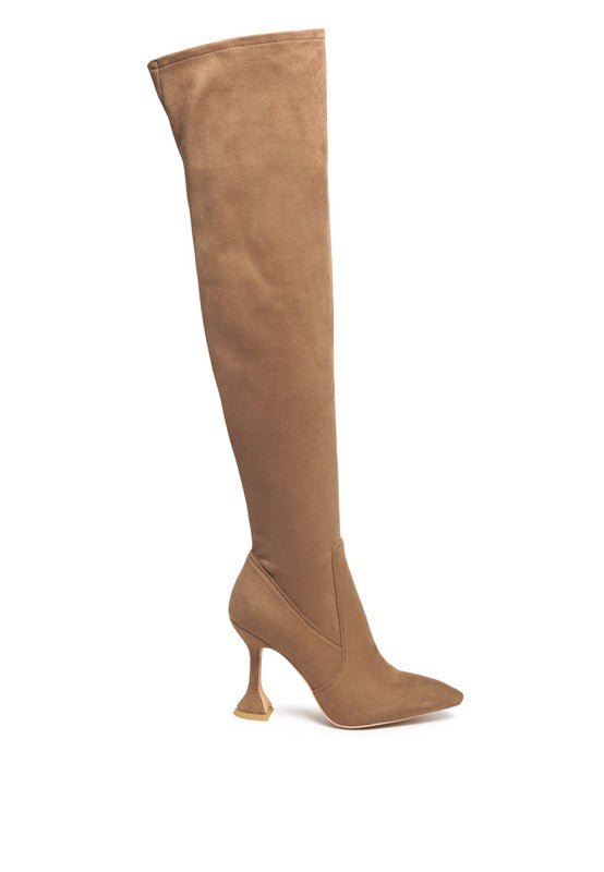 BRANDY OVER THE KNEE HIGH HEELED BOOTS - Guy Christopher