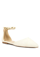 Buqisi Chain Embellished Flat Sandals - Guy Christopher