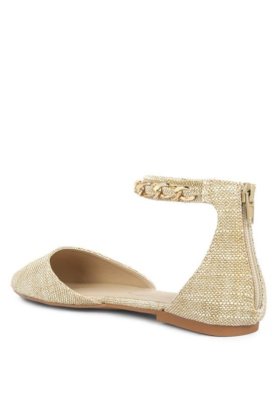 Buqisi Chain Embellished Flat Sandals - Guy Christopher