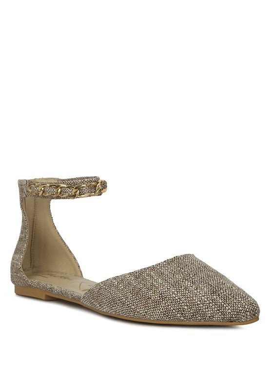 Buqisi Chain Embellished Flat Sandals - Guy Christopher