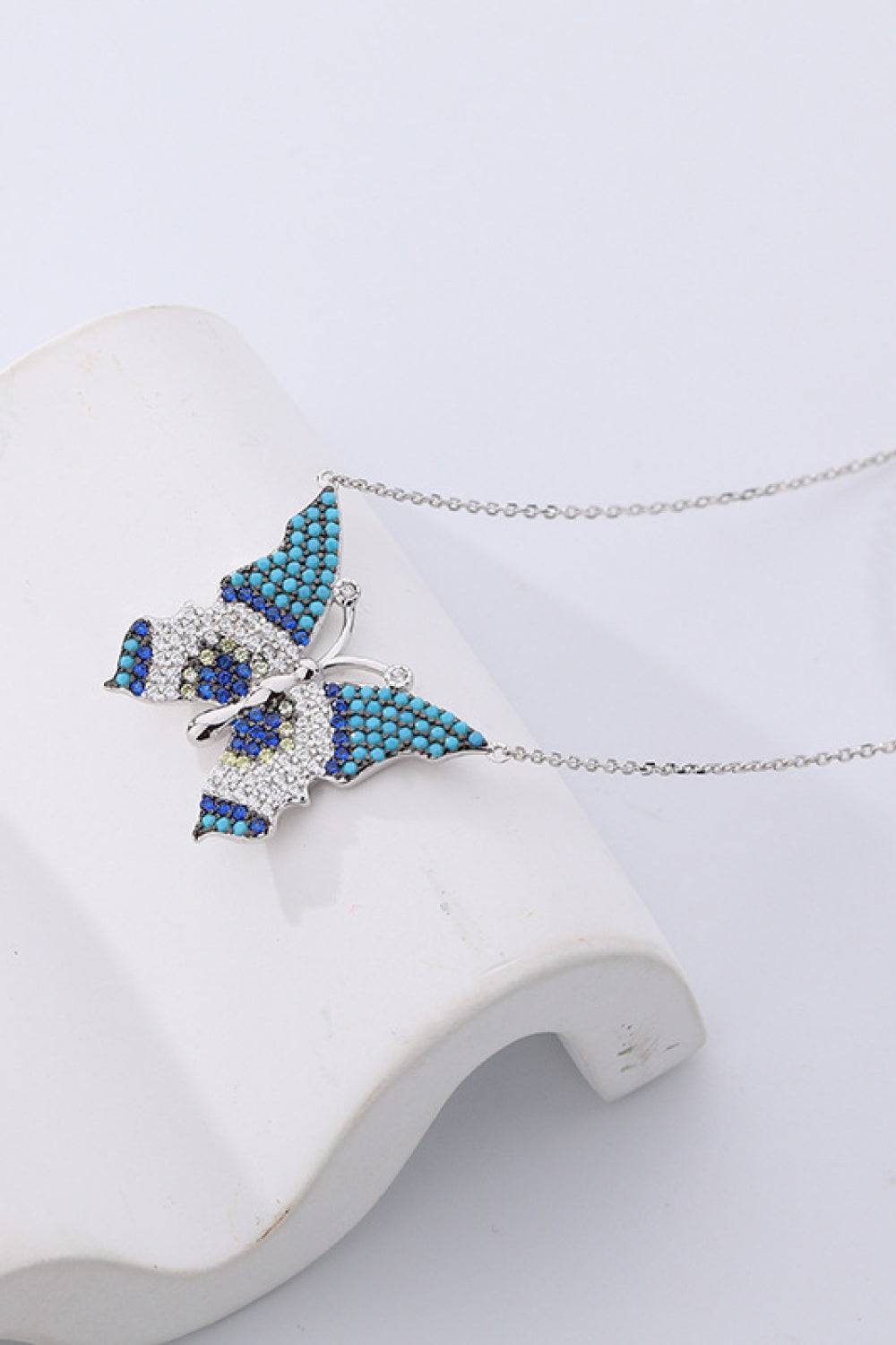 Butterfly Pendant Zircon Necklace - Guy Christopher