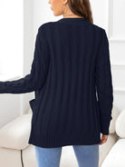 Button Down Cable-Knit Cardigan - Guy Christopher