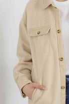 Button Down Collared Jacket with Pockets - Guy Christopher