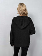 Button-Down Long Sleeve Hooded Sweater - Guy Christopher