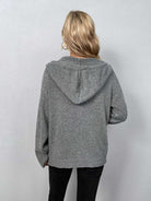 Button-Down Long Sleeve Hooded Sweater - Guy Christopher