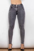 Buttoned Skinny Long Jeans - Guy Christopher