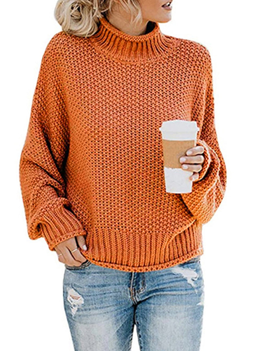 Turtleneck Dropped Shoulder Sweater - Guy Christopher 