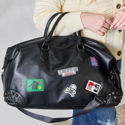 SHOMICO Rivet Detail Patch Handbag