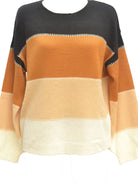 Color Block Round Neck Sweater - Guy Christopher 