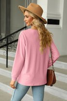 V-Neck Long Sleeve Blouse - Guy Christopher 