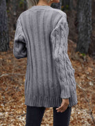 Cable-Knit Button Down Cardigan - Guy Christopher