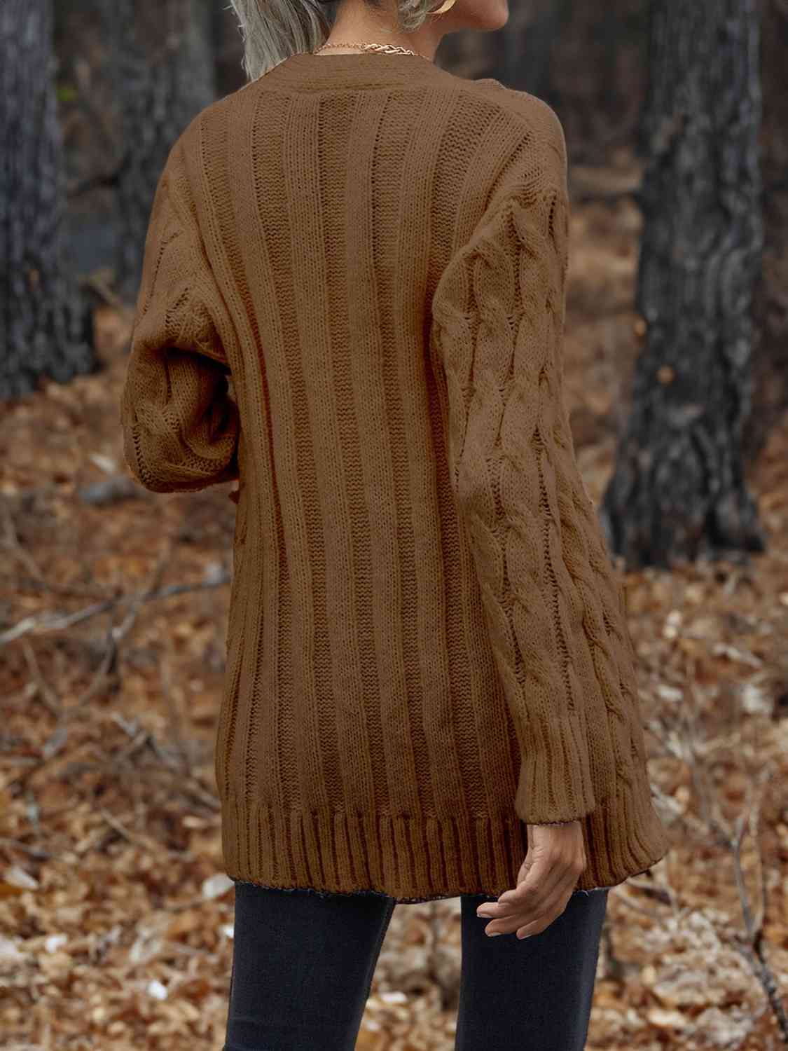 Cable-Knit Button Down Cardigan - Guy Christopher