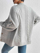 Cable-Knit Button Down Cardigan - Guy Christopher