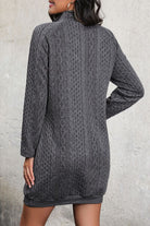 Cable-Knit Mock Neck Dress - Guy Christopher