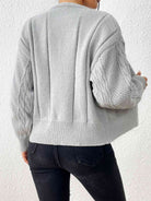 Cable-Knit Open Front Cardigan - Guy Christopher