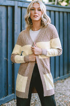 Cable-Knit Open Front Cardigan - Guy Christopher