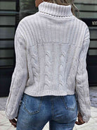 Cable-Knit Turtleneck Sweater - Guy Christopher