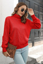 Cable-Knit Turtleneck Sweater - Guy Christopher