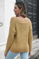 Cable-Knit V-Neck Sweater - Guy Christopher