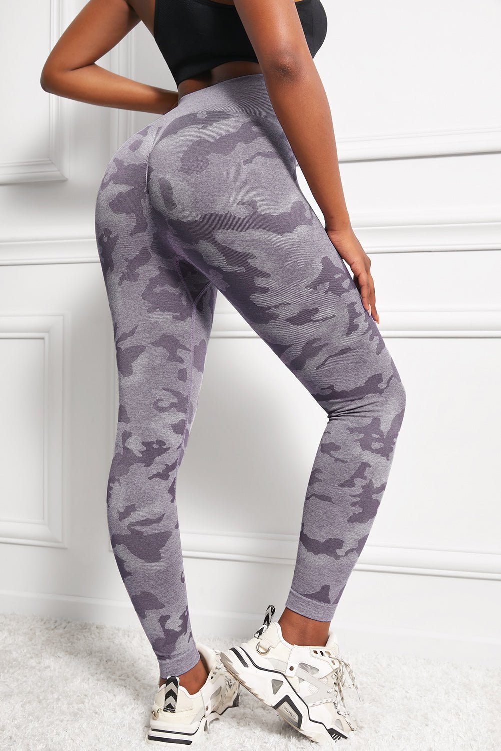 Camo Print Seamless High Waist Yoga Leggings - Embrace Your Curves with Romance and Comfort - Luxurious Material. - Guy Christopher