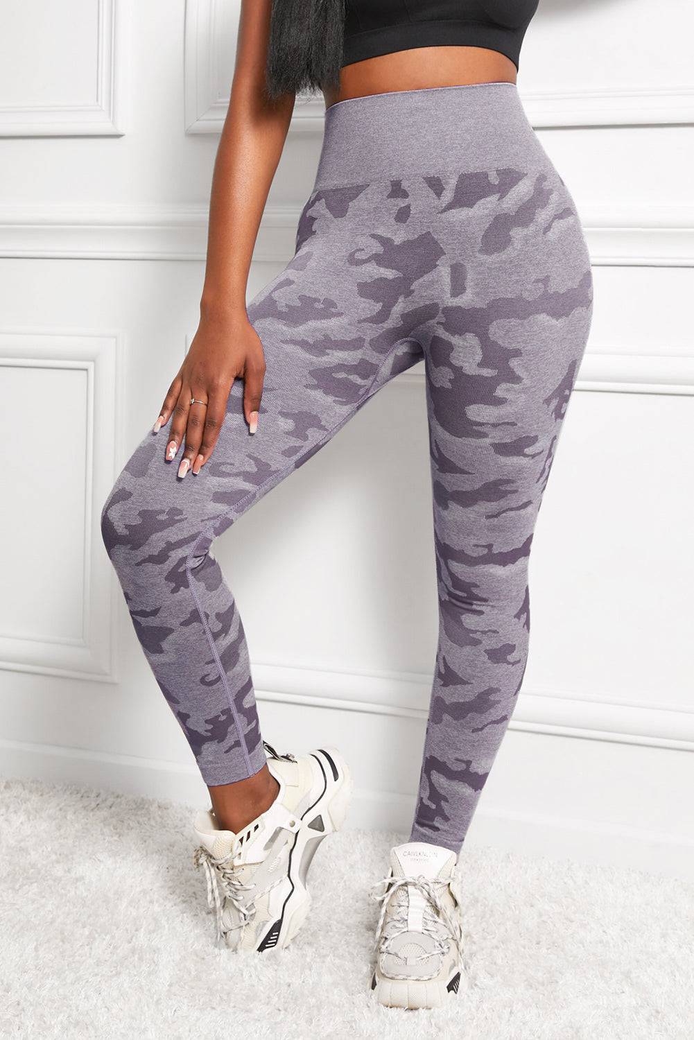 Camo Print Seamless High Waist Yoga Leggings - Embrace Your Curves with Romance and Comfort - Luxurious Material. - Guy Christopher